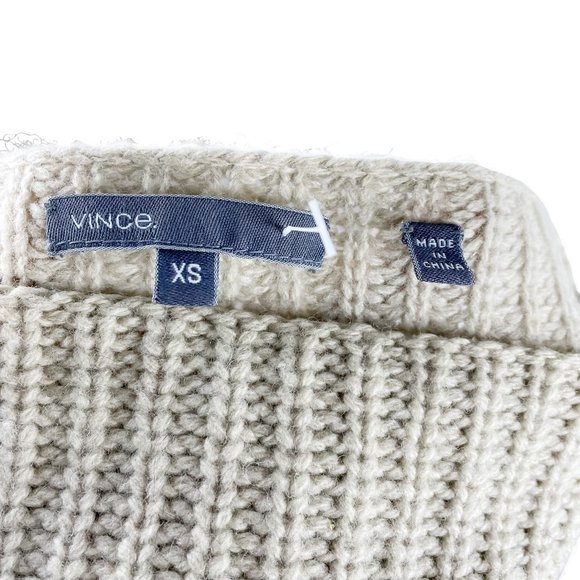 Vince Yak Wool Blend Boat Neck Rib Chunky Knit Sweater sz XS - Picture 6 of 9